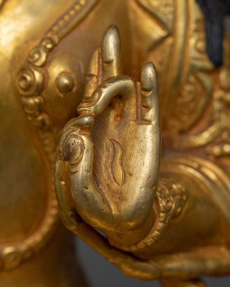 Copper White Tara Sculpture | Nepalese Buddhist Artwork