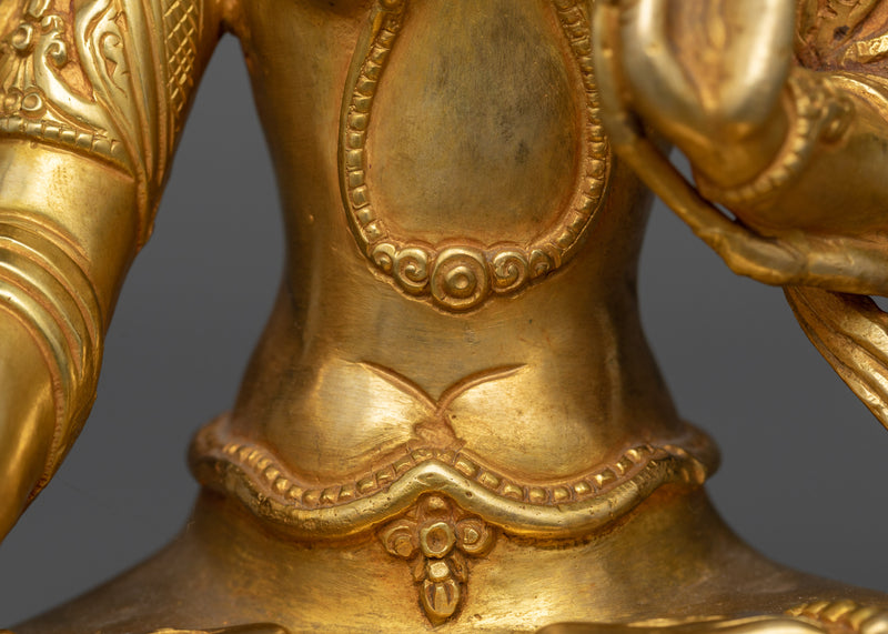 Copper White Tara Sculpture | Nepalese Buddhist Artwork