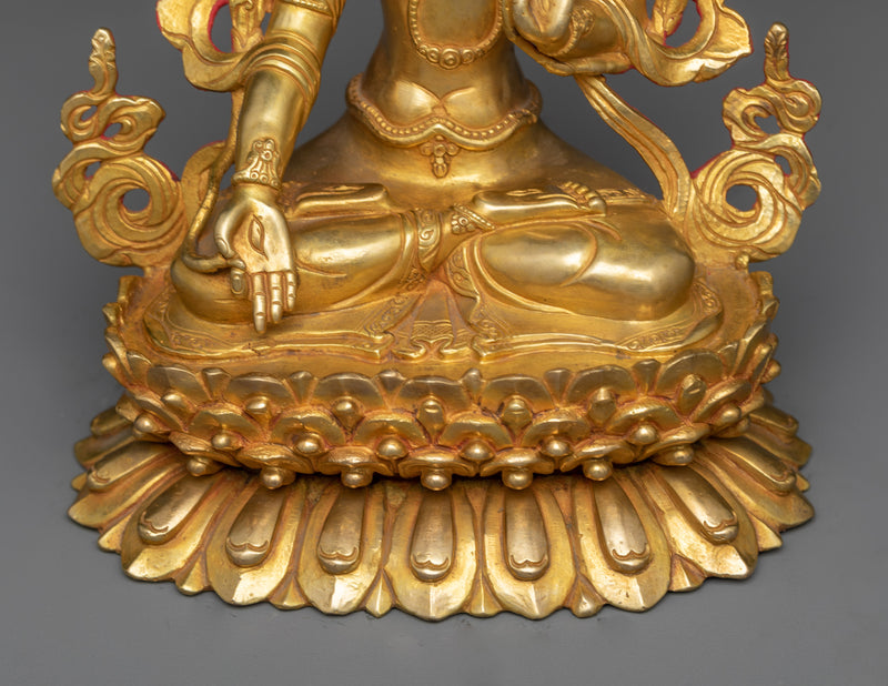 Copper White Tara Sculpture | Nepalese Buddhist Artwork
