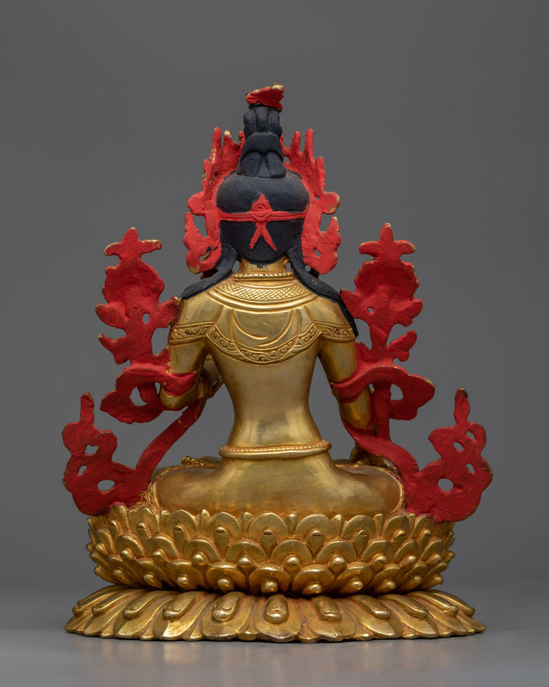 Copper White Tara Sculpture | Nepalese Buddhist Artwork