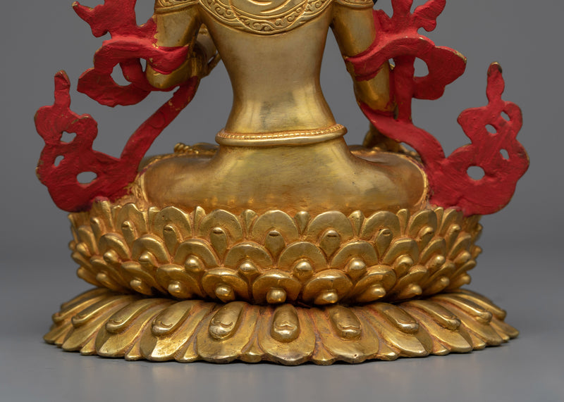 Copper White Tara Sculpture | Nepalese Buddhist Artwork