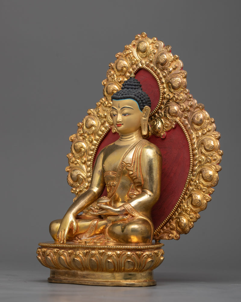 copper buddha sculpture