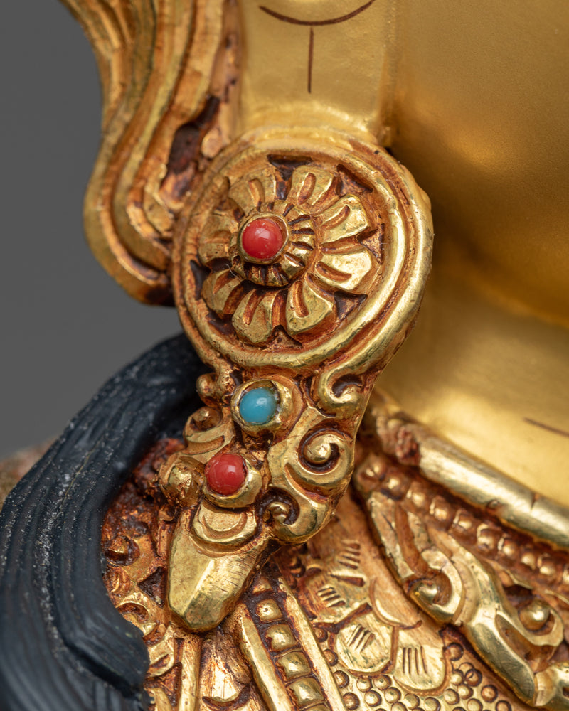 Copper Statue of Manjushri | Wisdom's Flaming Sword