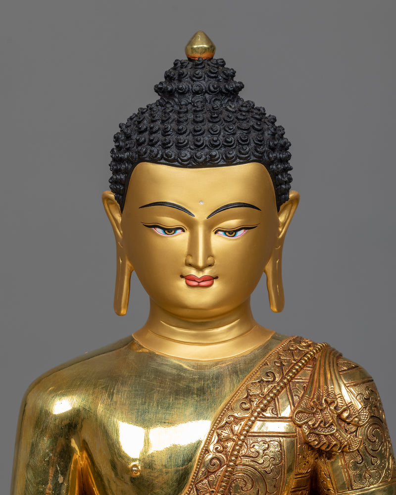 shakyamuni-buddha statue-on-grand-throne