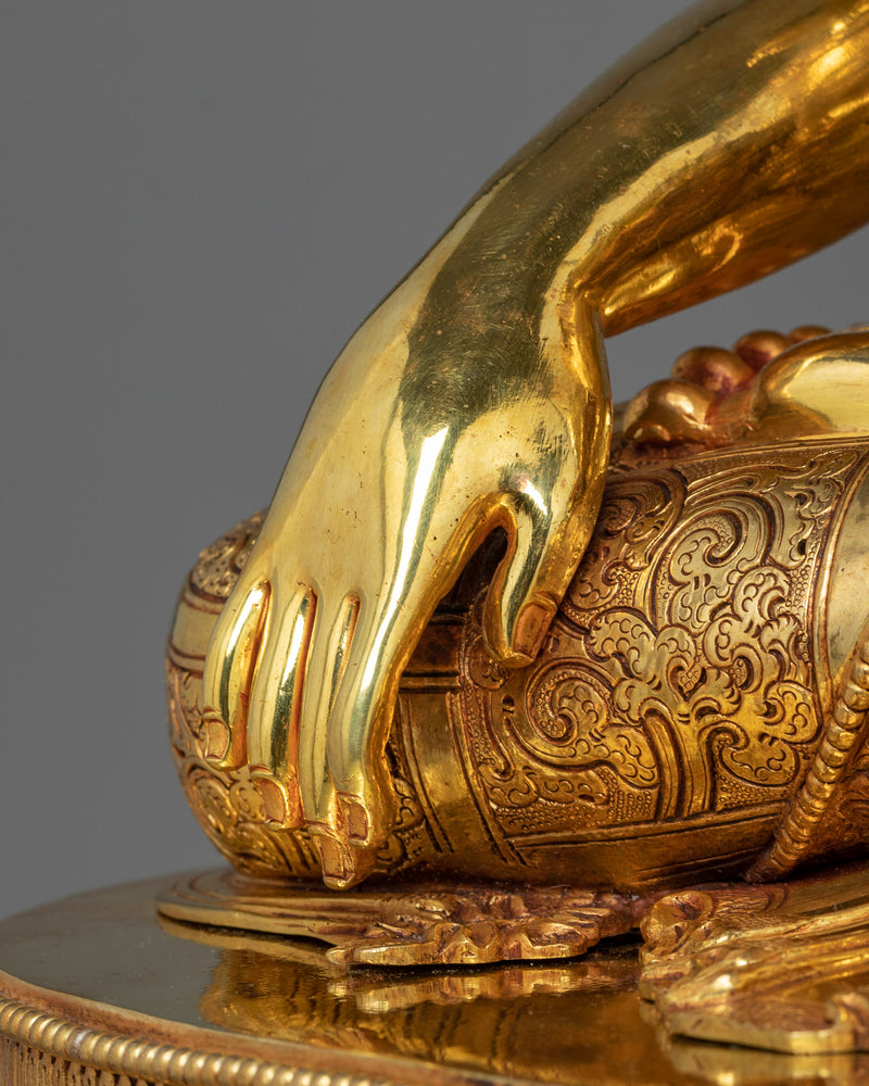 Shakyamuni Buddha Exquisite Statue in Triple-Layered Gold | Himalayan Art