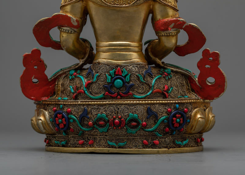 Beautiful Amitayus Statue | Himalayan Buddhist Artwork
