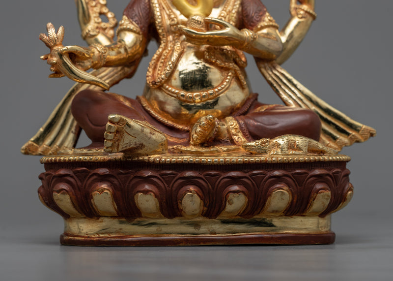 4-Arm Ganesha Sculpture | Divine Beginnings of Elephant Head Deity