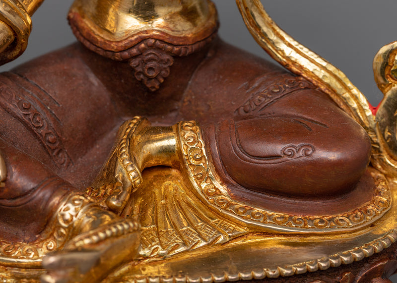 Spiritual Green Tara Copper Sculpture | Nepalese Craftmenships