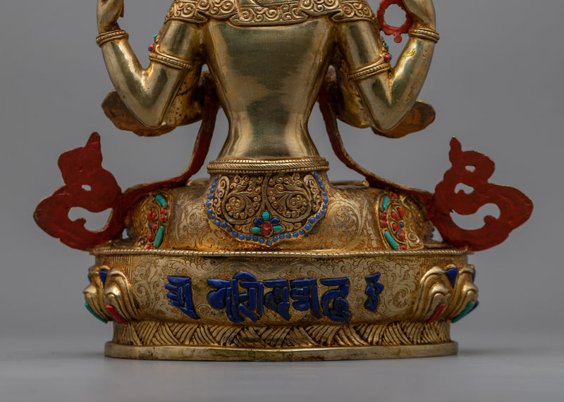 Divine Chenrezig Sculpture | Himalayan Buddhist Statue
