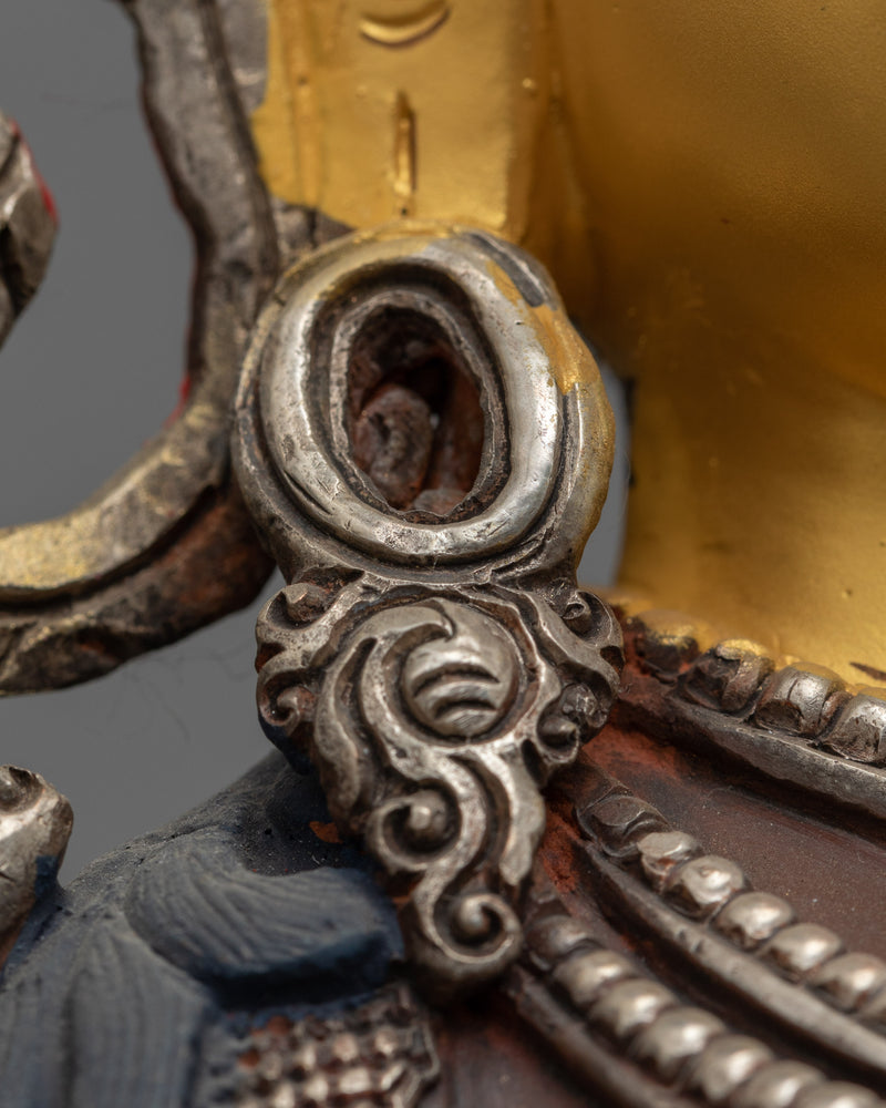 Silver Plated Green Tara Sculpture | Radiance of Compassion