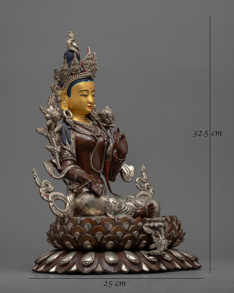 silver plated green tara