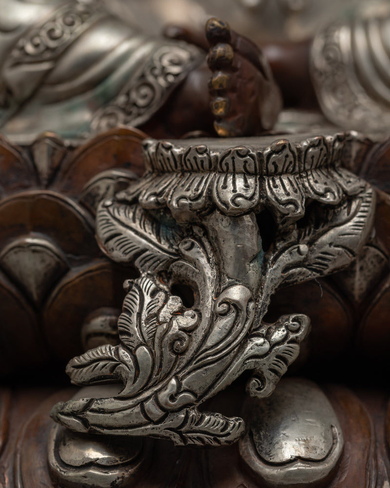 Silver Plated Green Tara Sculpture | Radiance of Compassion