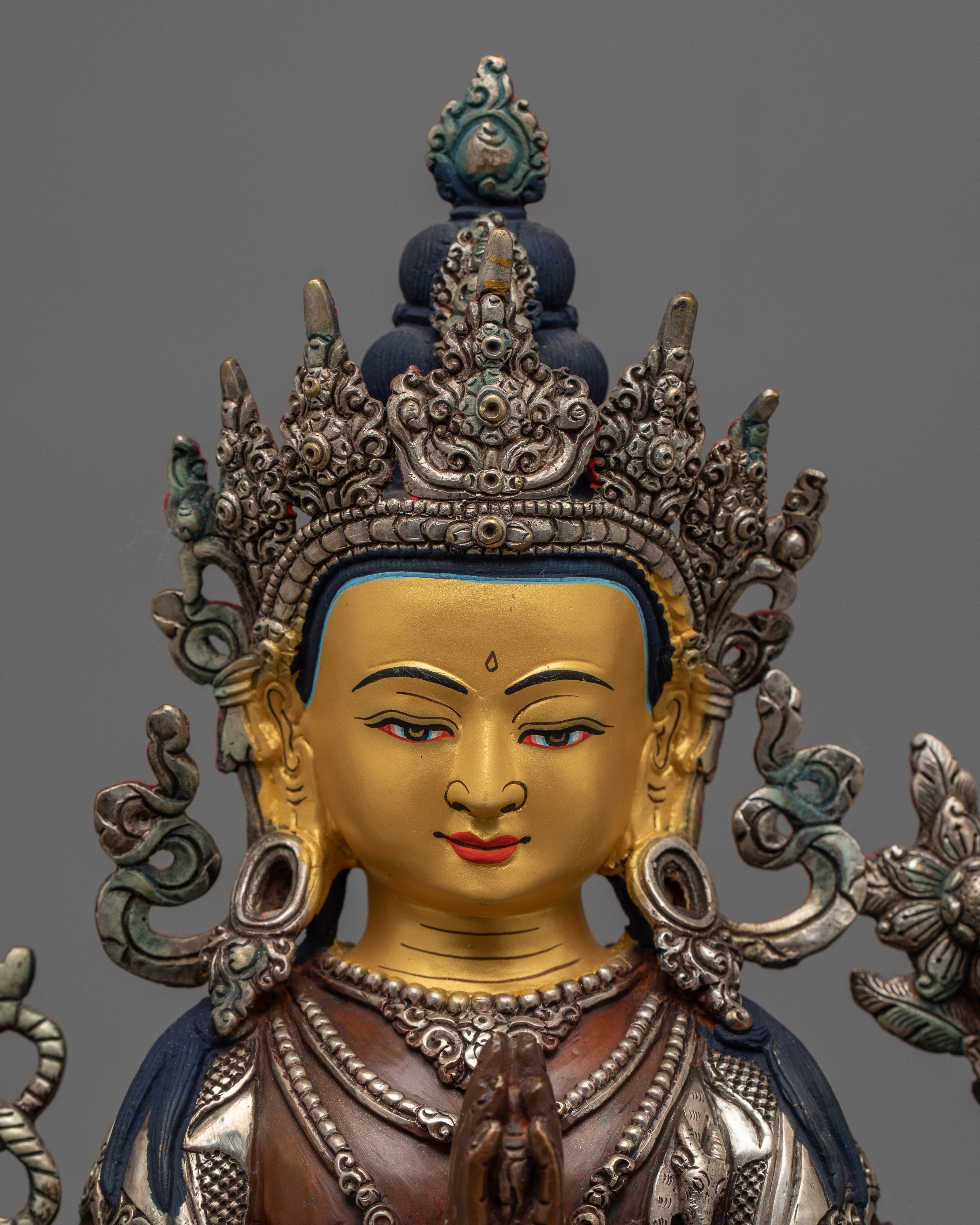 chenrezig-silver-plated-sculpture