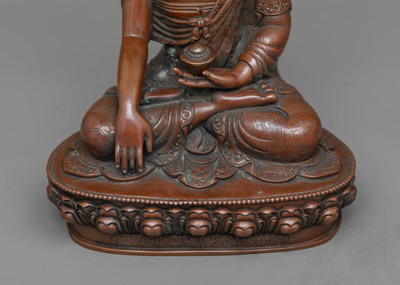 Timeless Shakyamuni Buddha Brown Statue | Essence of Enlightenment
