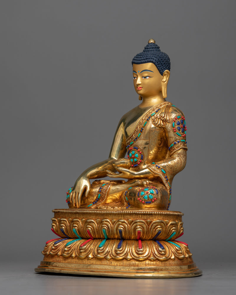 shakyamuni-buddha-gilt sculpture