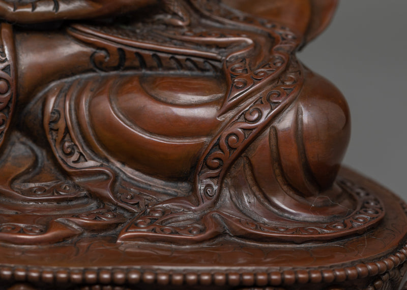 Timeless Guru Rinpoche Handcrafted Sculpture | Embodiment of Tantric Wisdom