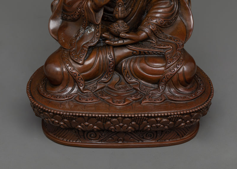 Timeless Guru Rinpoche Handcrafted Sculpture | Embodiment of Tantric Wisdom
