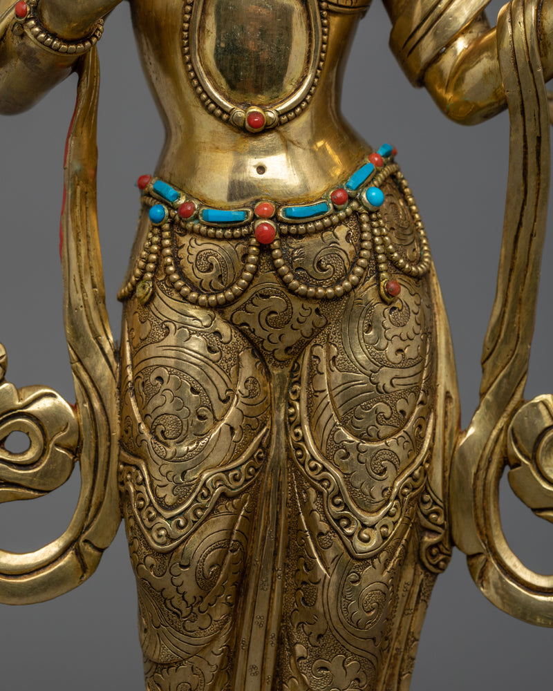 Divine Feminine Sculpture of Khando Yeshe Tsogyal & Mandarva | Guardians of Wisdom