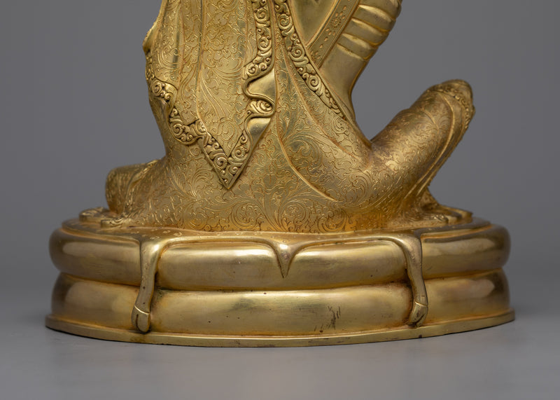 Illuminating Milarepa Golden Statue | Melody of Enlightenment