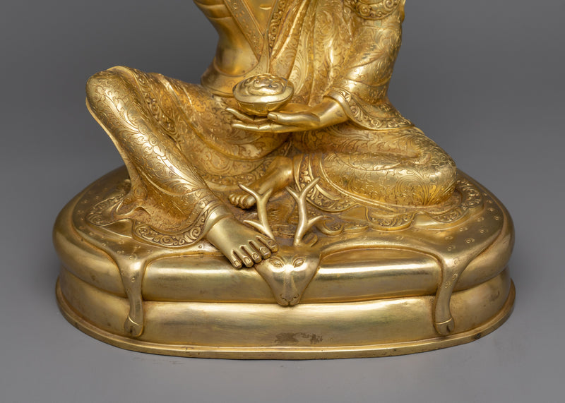 Illuminating Milarepa Golden Statue | Melody of Enlightenment