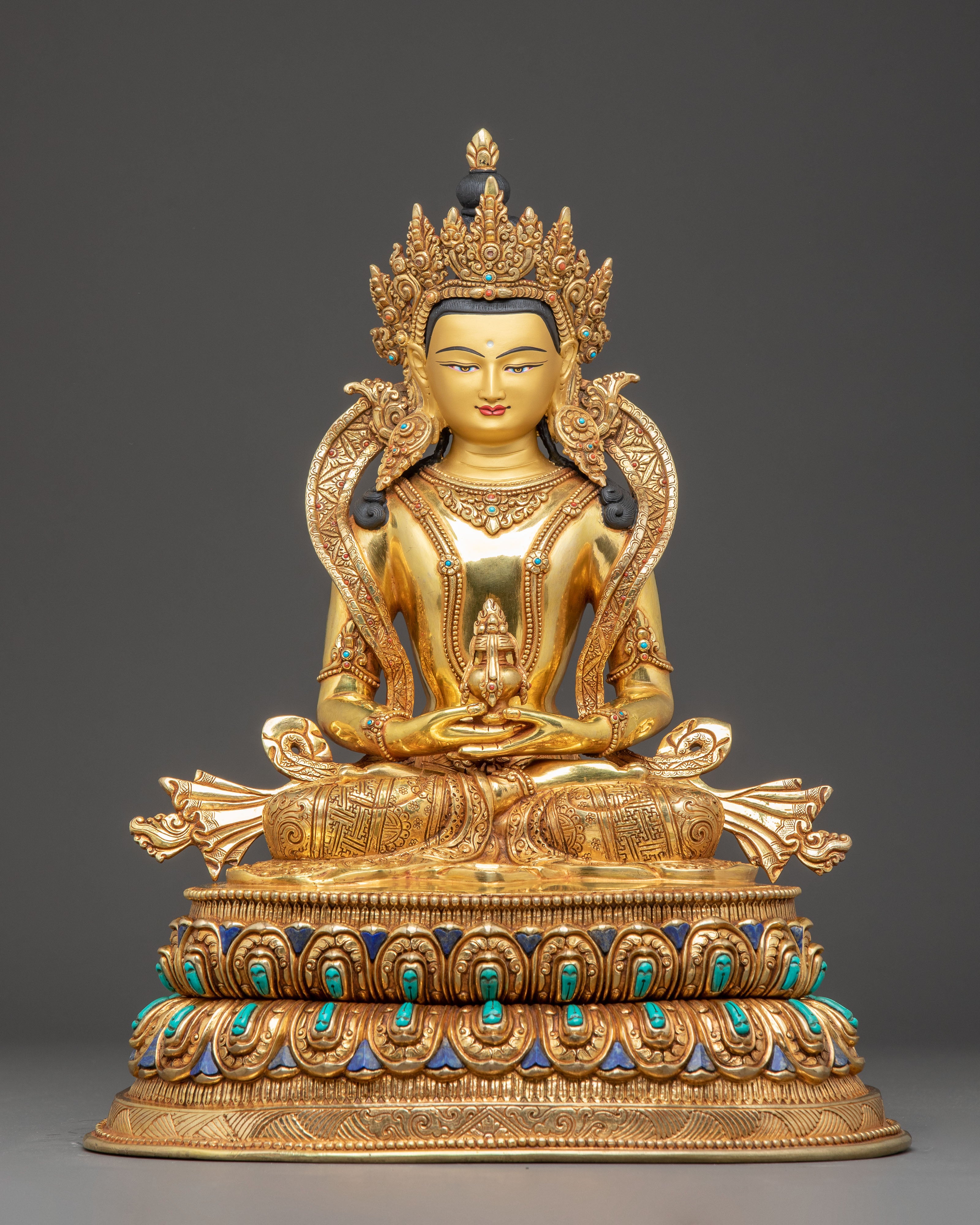 Handmade Statue of Long-Life Buddha Amitayus