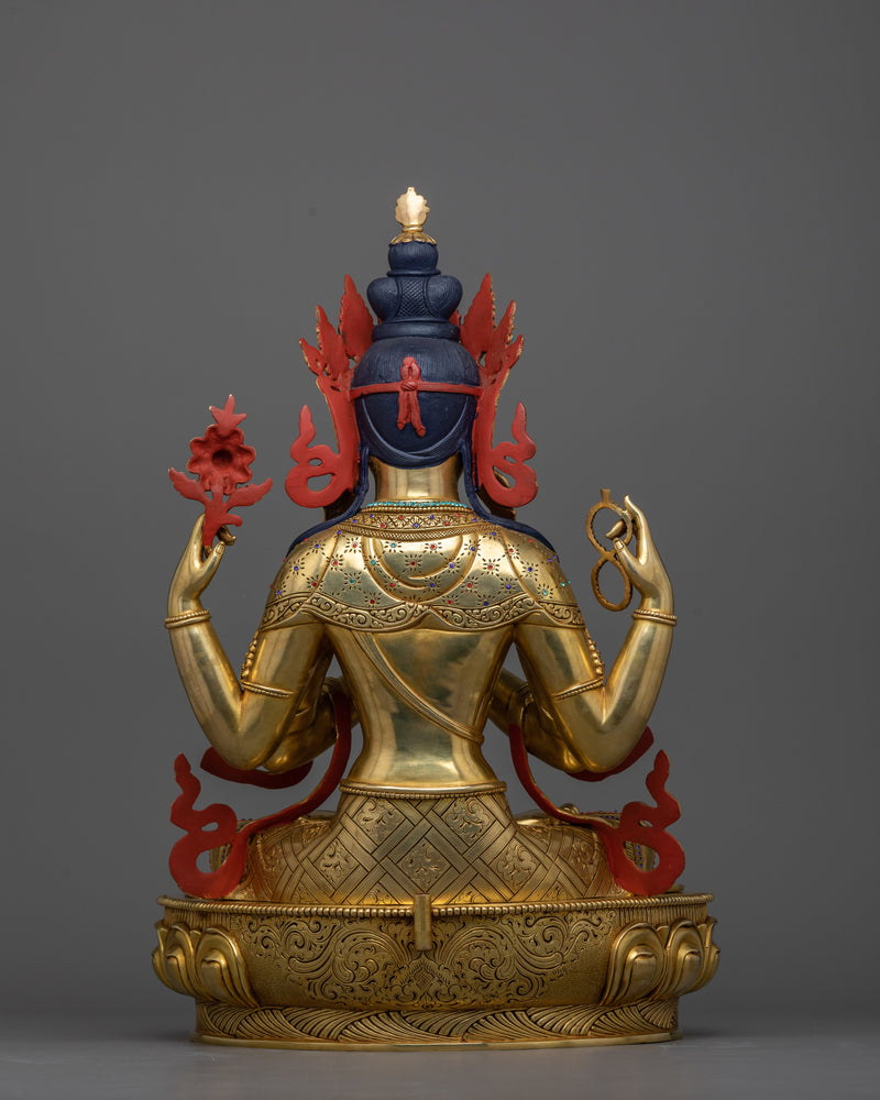Four-Armed Chenrezig Statue | Enrich Your Spiritual Journey