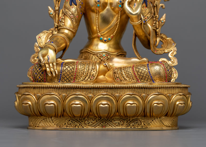 Tibetan White Tara Sculpture | Embrace Divine Feminine Energy