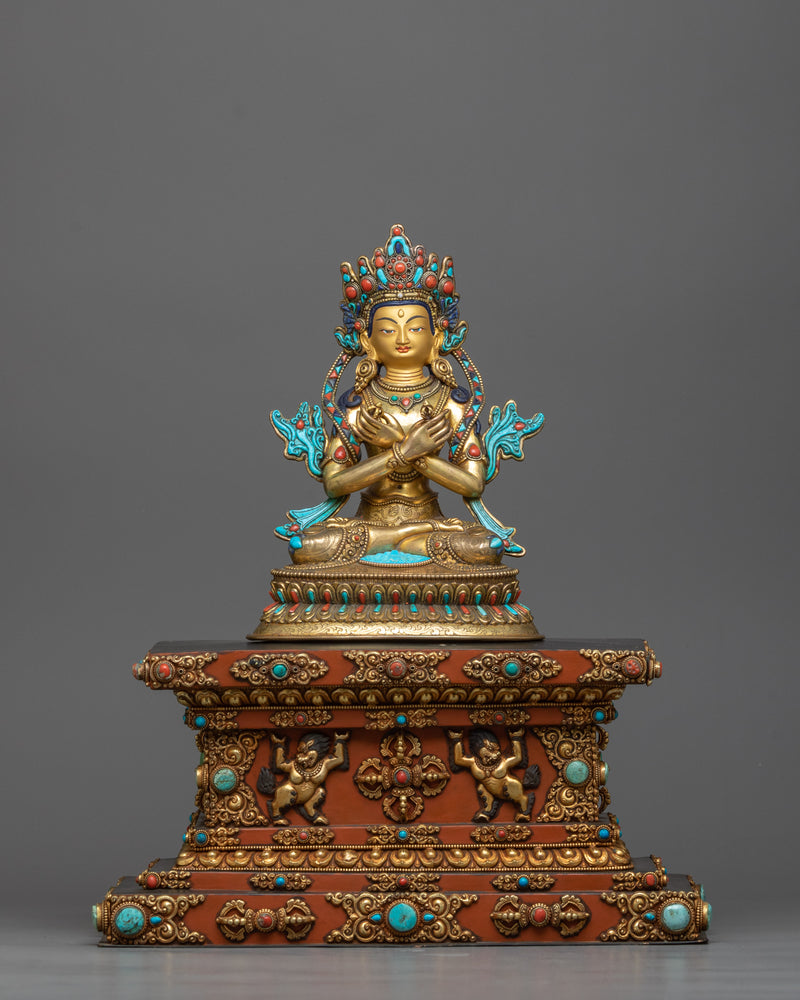 Vajradhara on Grand Throne Statue | Source of Tantric Wisdom