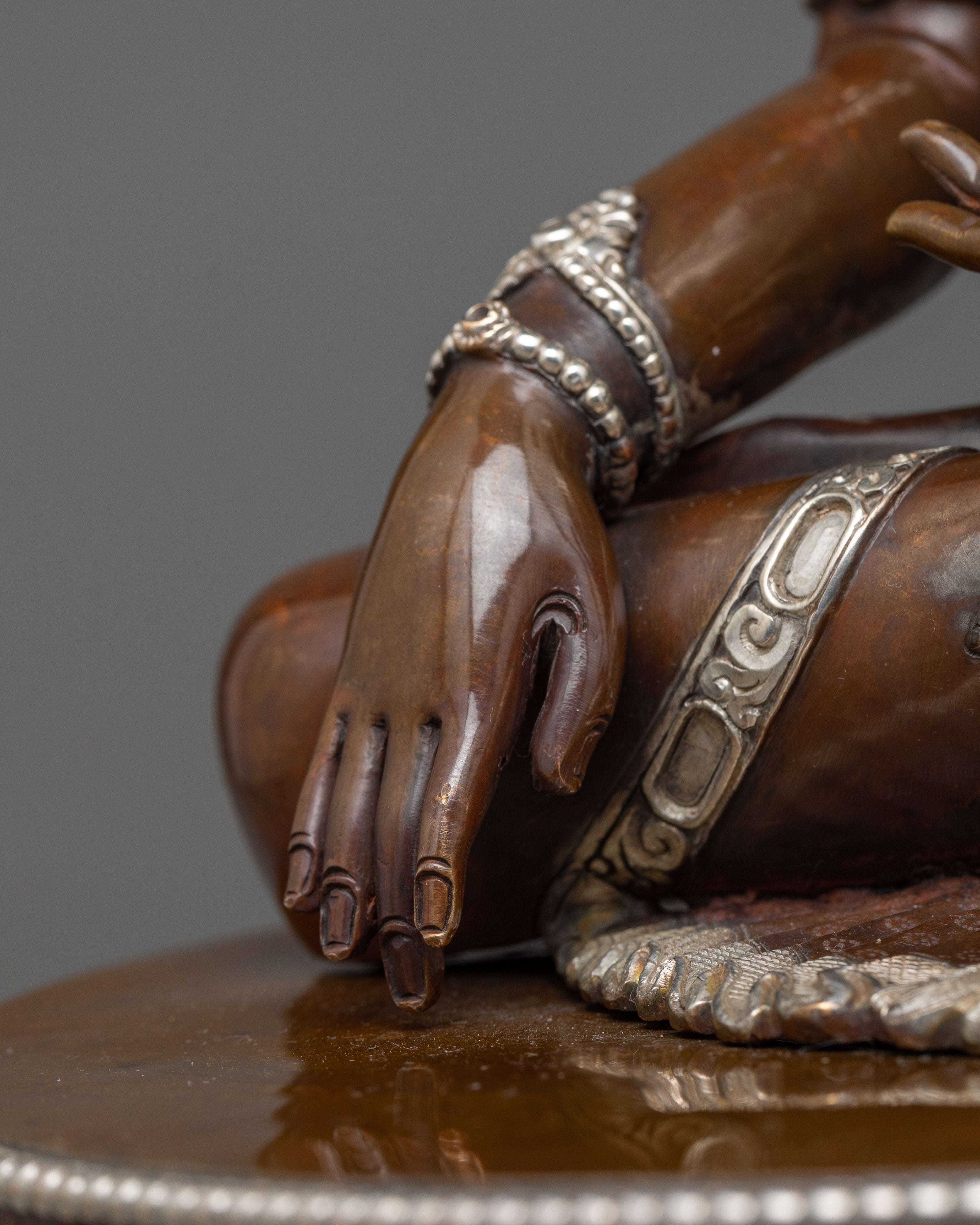 Crowned Buddha Shakyamuni Sculpture | Sovereign of Compassion and Wisdom