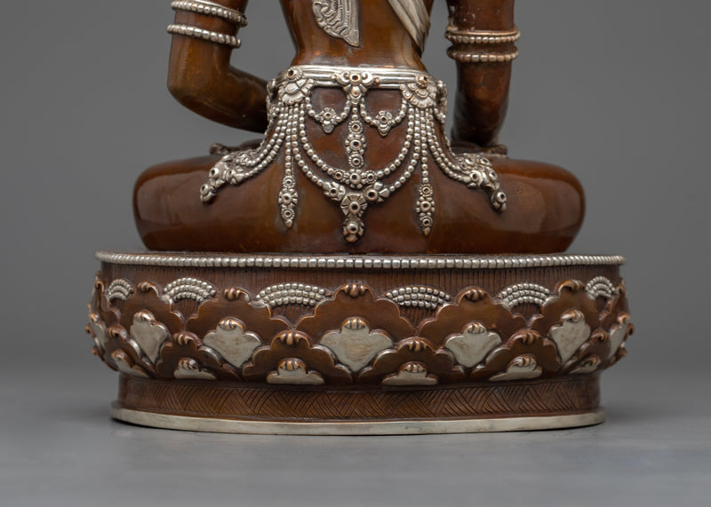 Crowned Buddha Shakyamuni Sculpture | Sovereign of Compassion and Wisdom