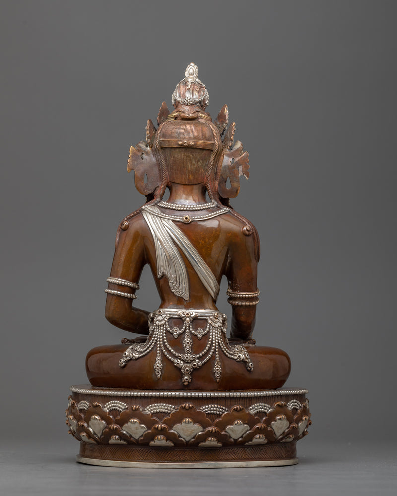 Crowned Buddha Shakyamuni Sculpture | Sovereign of Compassion and Wisdom