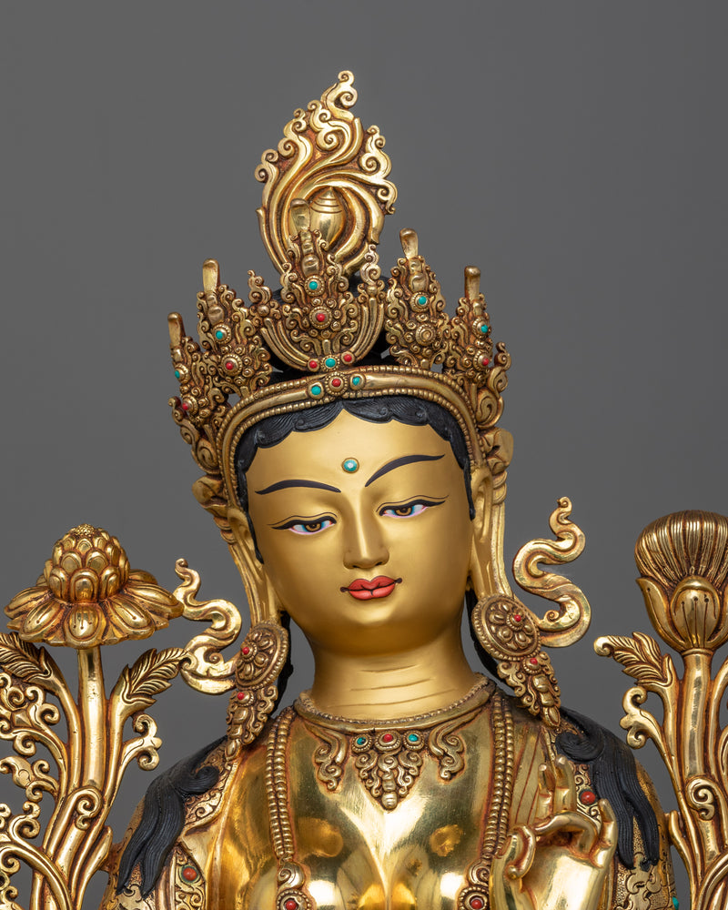 green-tara-sculpture-for-buddhist-altar