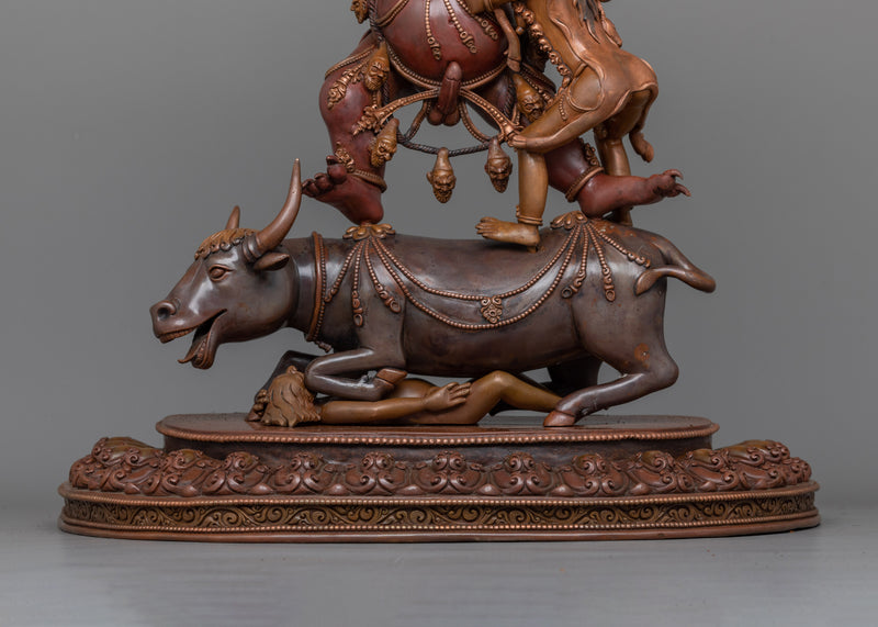 Yamantaka with Consort Statue | Triumph Over Death and Ignorance