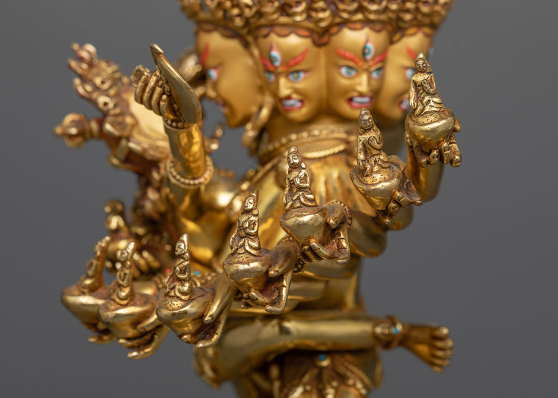 Hevajra with Consort Statue | Union of Supreme Wisdom and Compassion