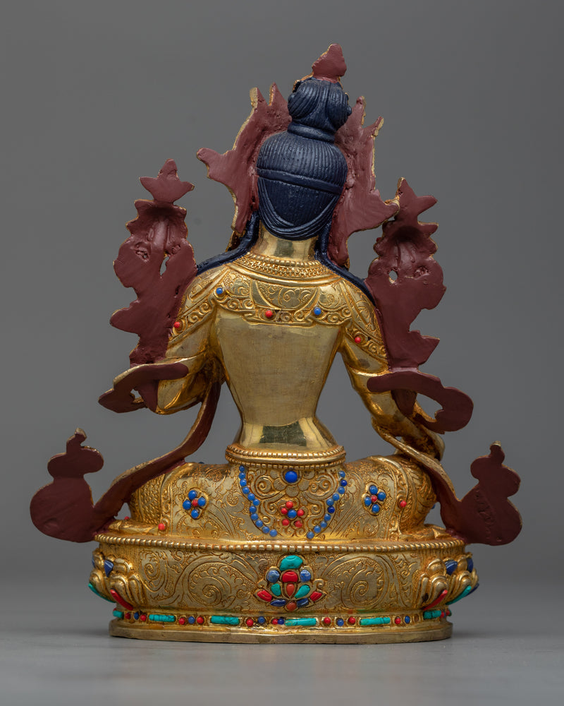 Bodhisattva Green Tara Statuette | Beacon of Compassion and Swift Aid