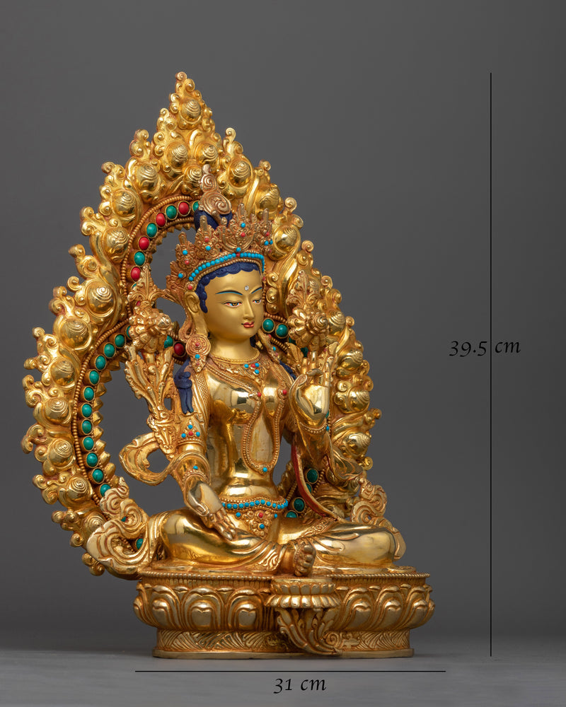 The Syama Tara Statue | Divine Embodiment of Wisdom and Protection