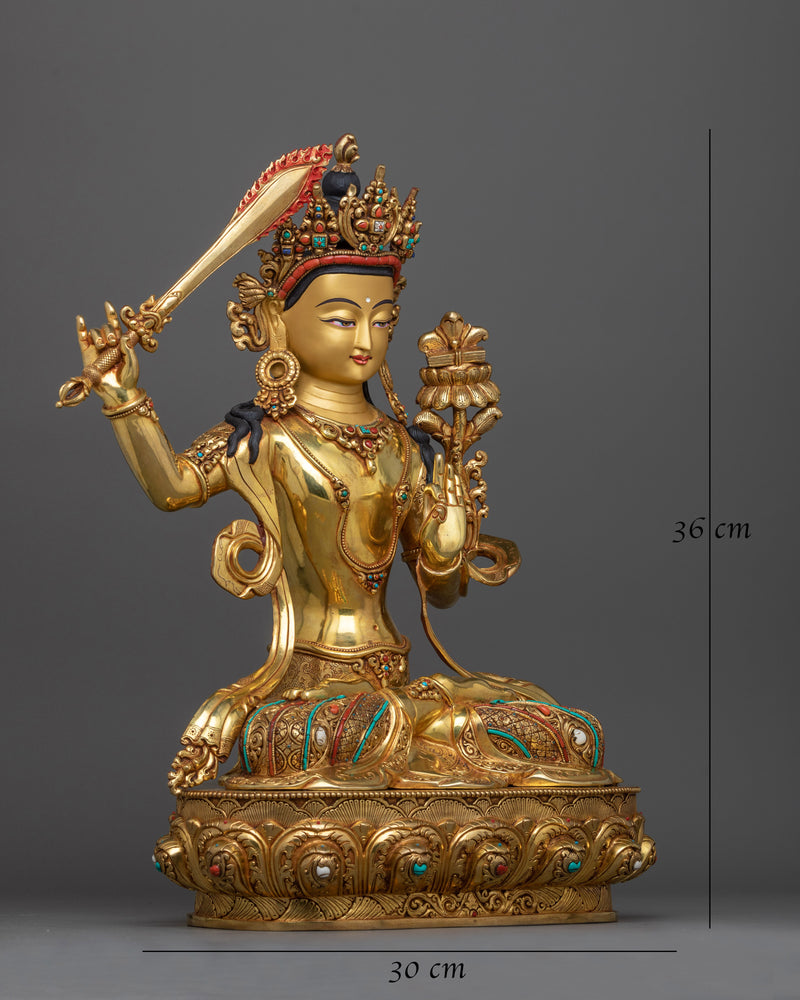 The Deity of Knowledge Manjushri Statue | Symbol of Wisdom and Enlightenment