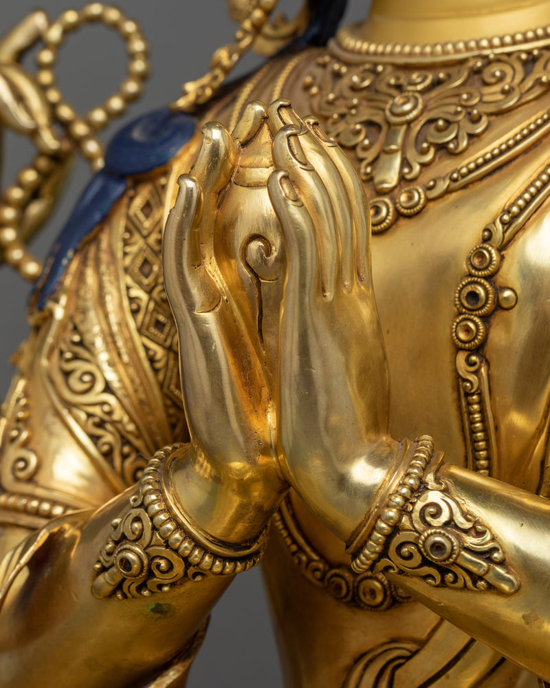 Four Arms Boddhisatva Chenrezig Statue | A Radiant Beacon of Compassion and Wisdom