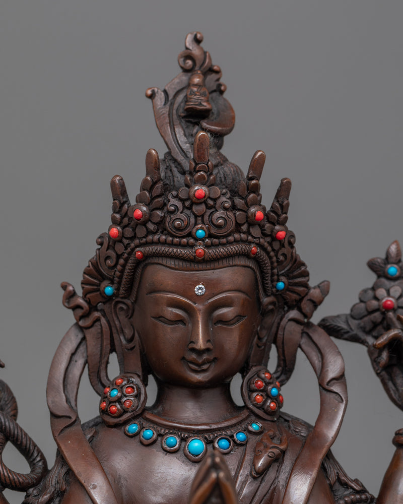 Chenrezig Yab-Yum Statue | Embrace Compassion and Harmony