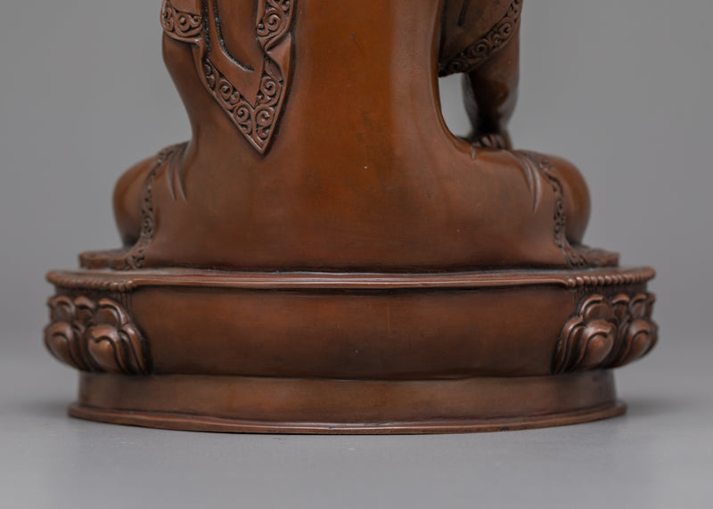 Oxidized Copper Shakyamuni Buddha Statue | Essence of Enlightenment