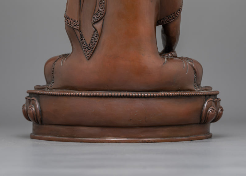 Shakyamuni Buddha Brown Sculpture for Shrine | Symbol of Enlightenment