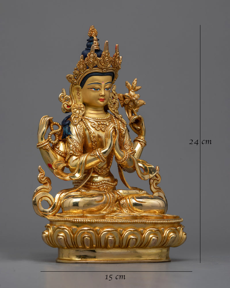 Merciful Deity Chenrezig Statue | Symbol of Compassion and Kindness