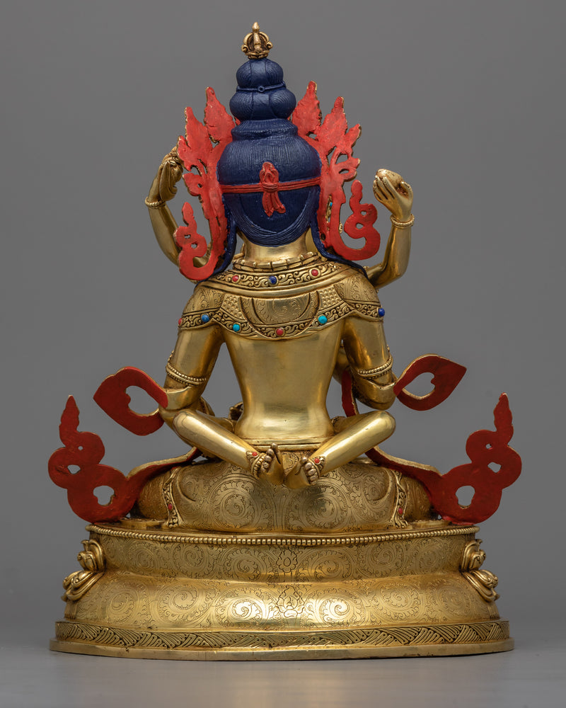Vajrasattva with Yum Statue | Symbol of Divine Harmony