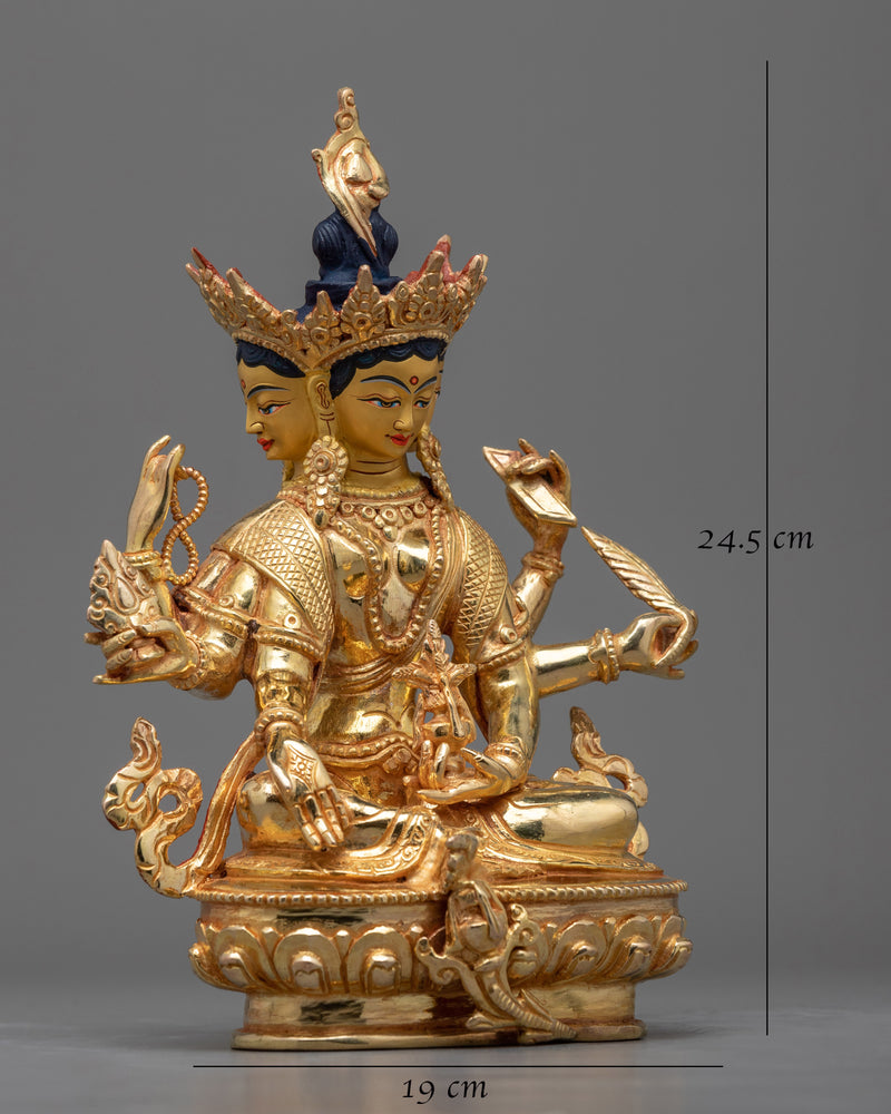 Gold Tara Vasudhara Statue | Immerse Yourself in the Opulence