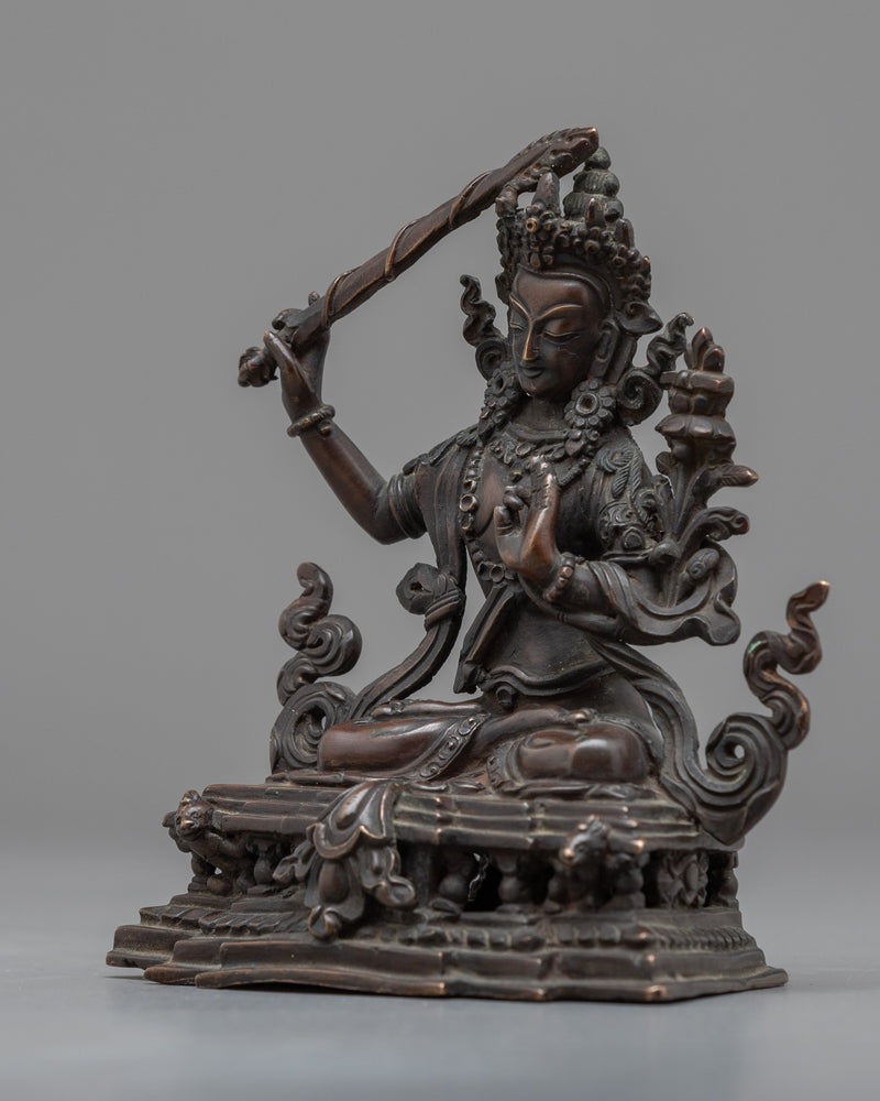 The Wisdom Bodhisattva Statue | Manjushri Radiating Divine Wisdom and Spiritual Insight