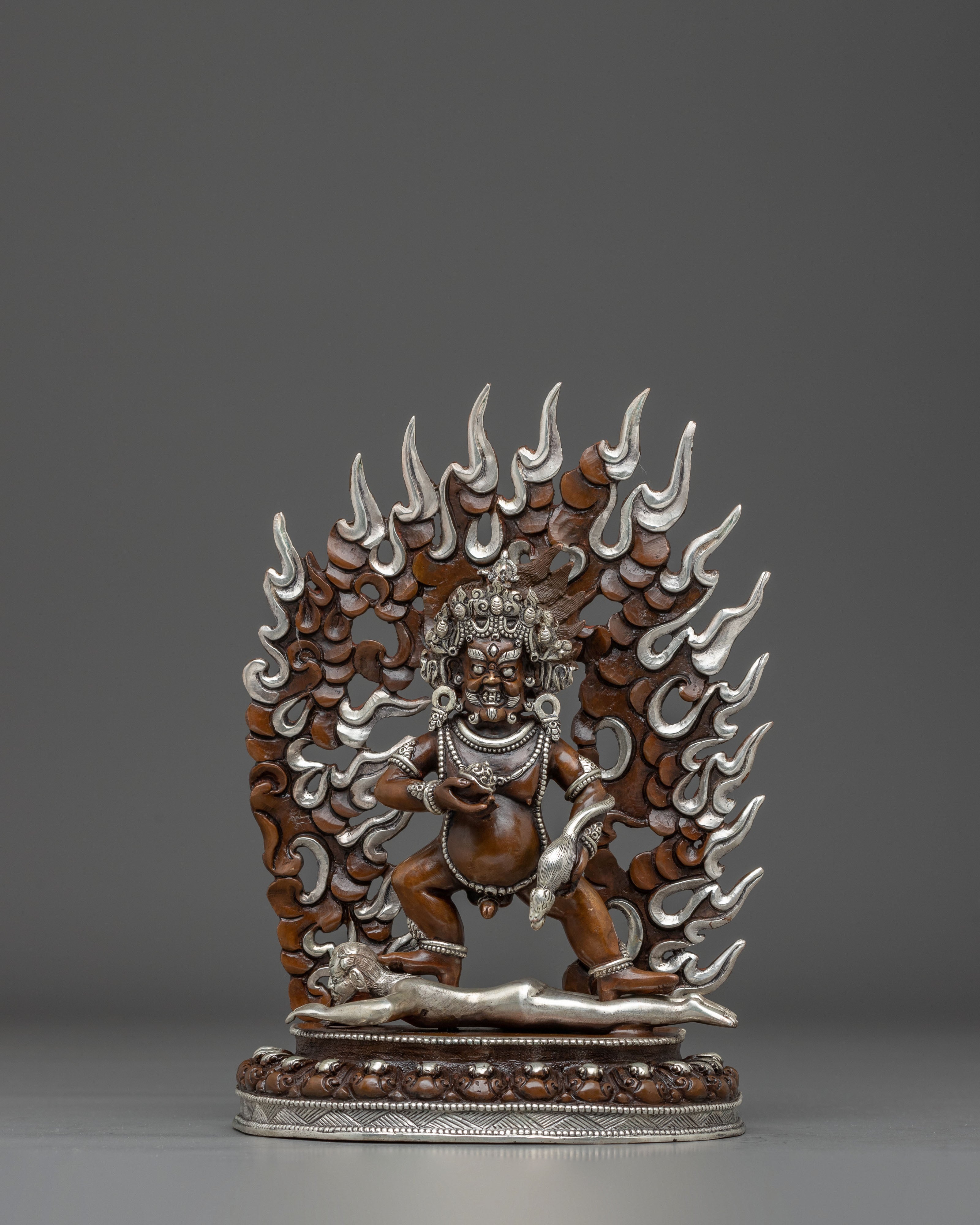 Handcrafted Wealth Icon Black Dzambhala Statue | Guardian of Fortune