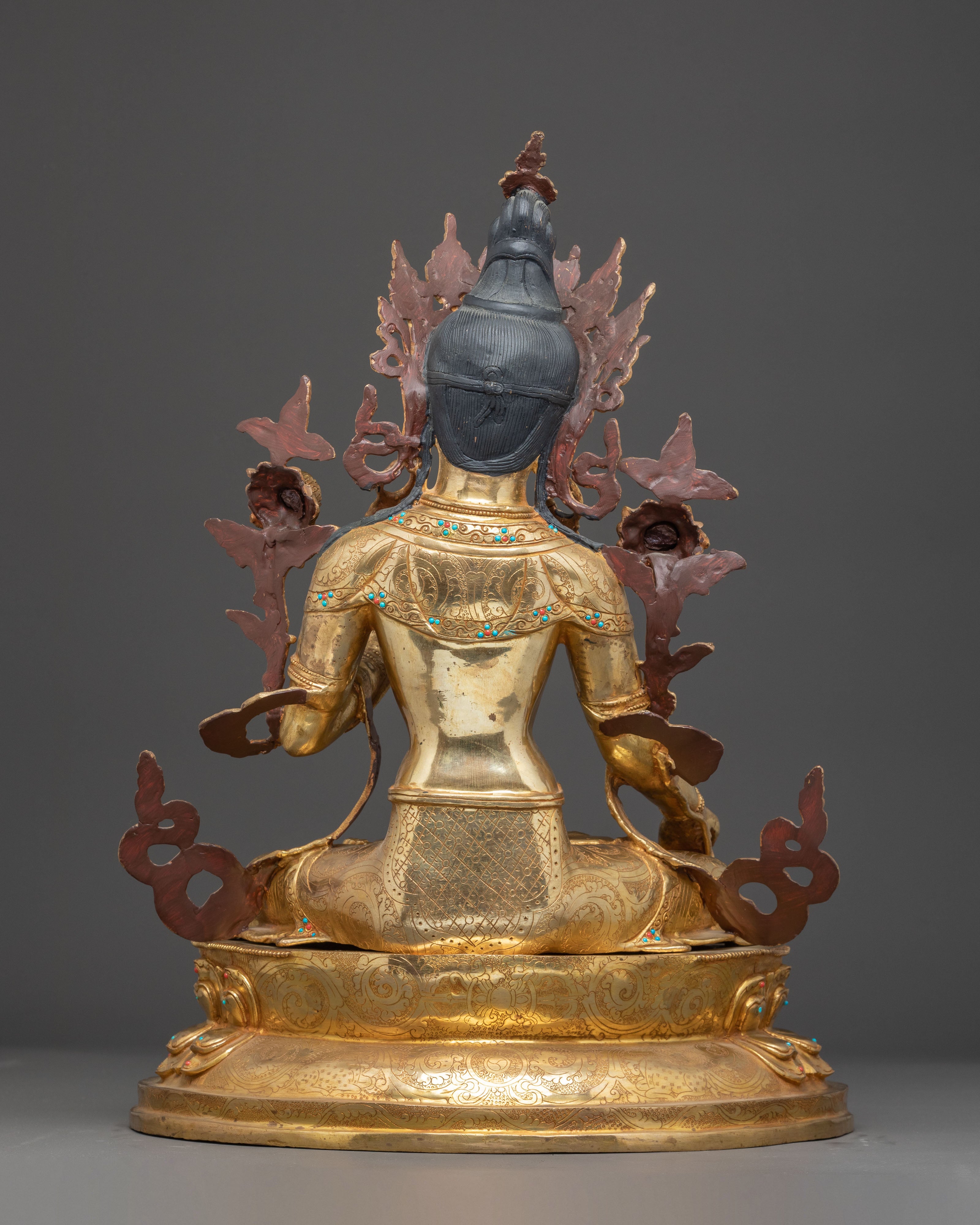 Seven-Eyed Deity White Tara Sculpture | Healing and Longevity Icon