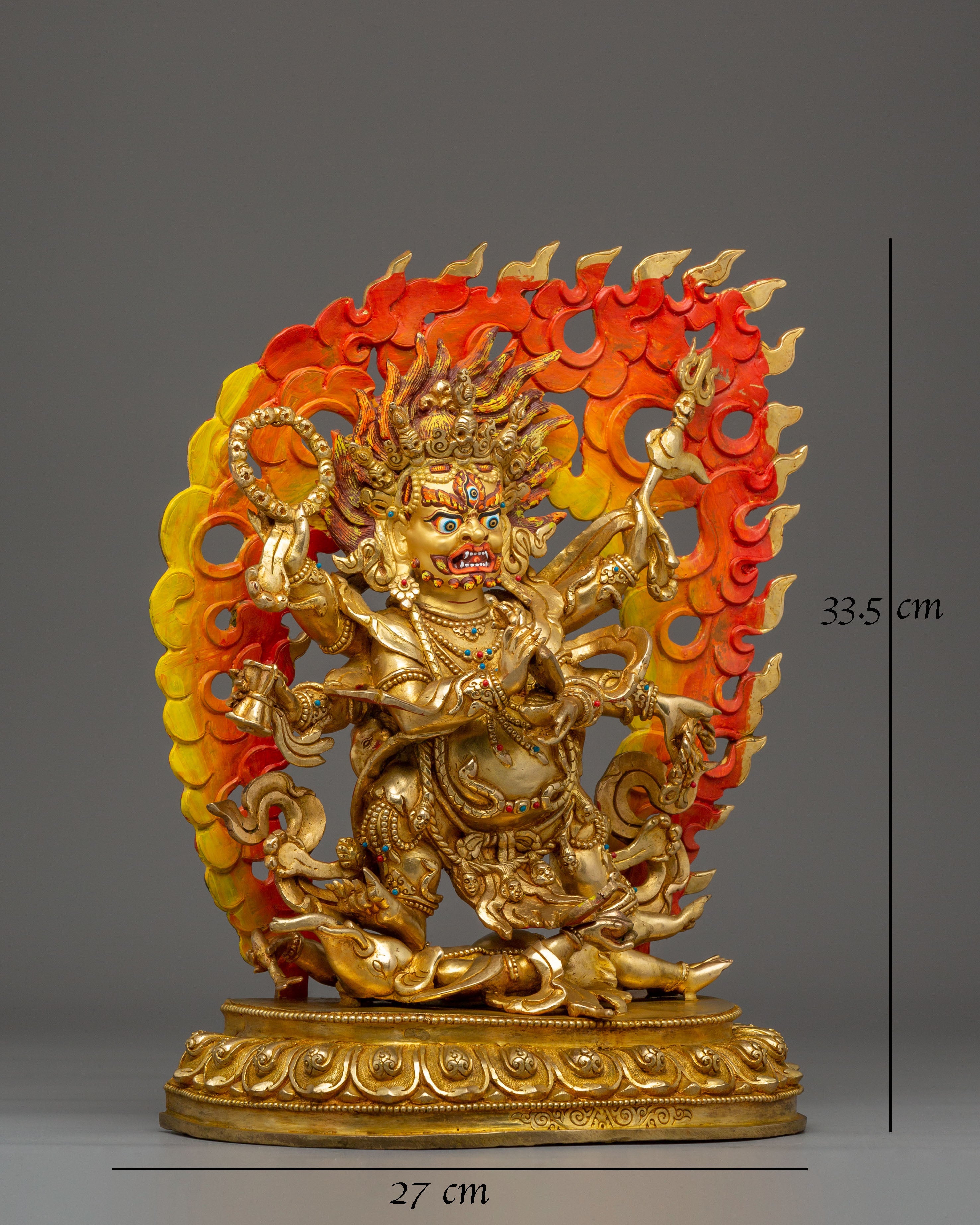 Wrathful Deity Six-Armed Mahakala Statue