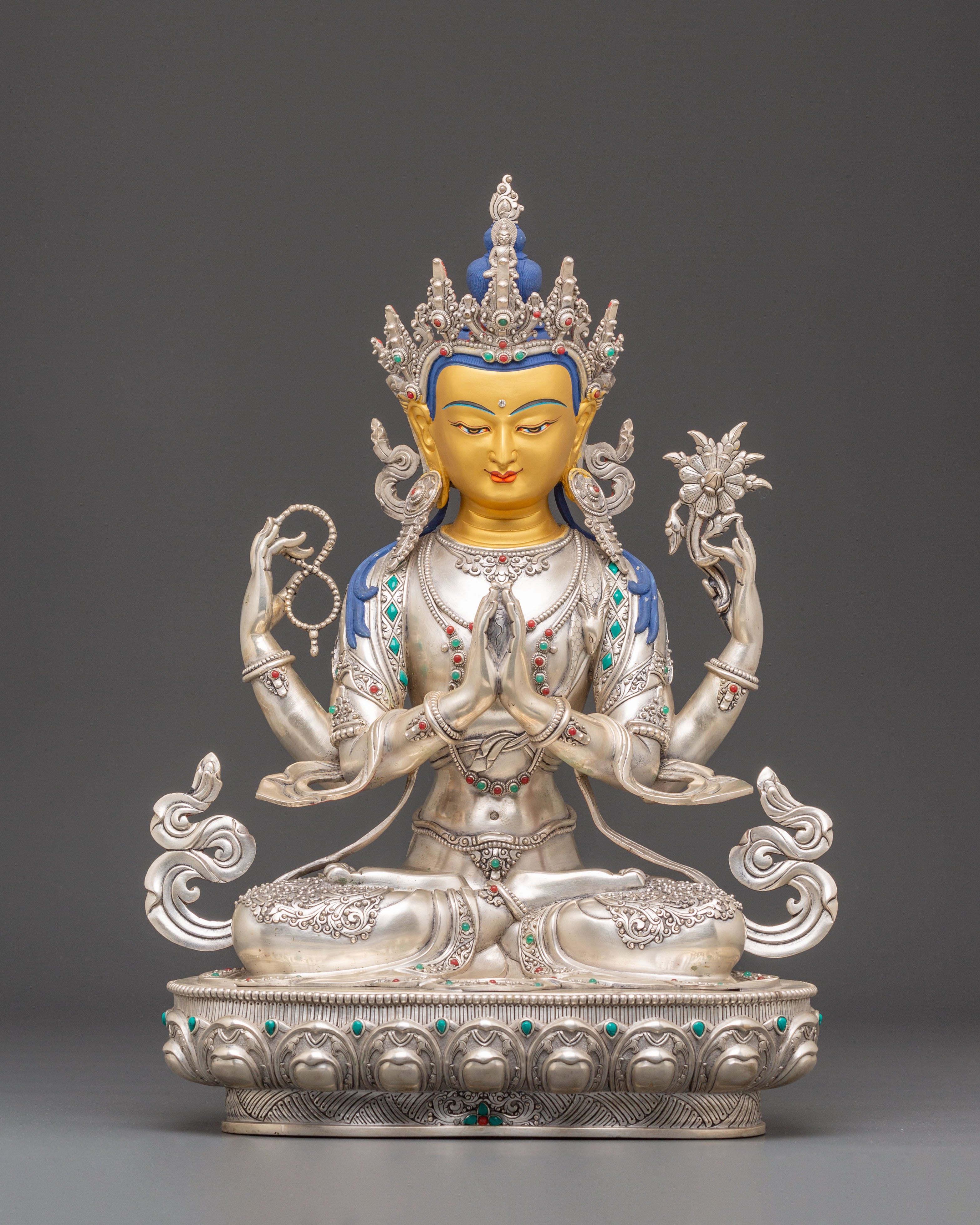 Sculpture of Compassionate Bodhisattva Chenrezig | Protector of Beings