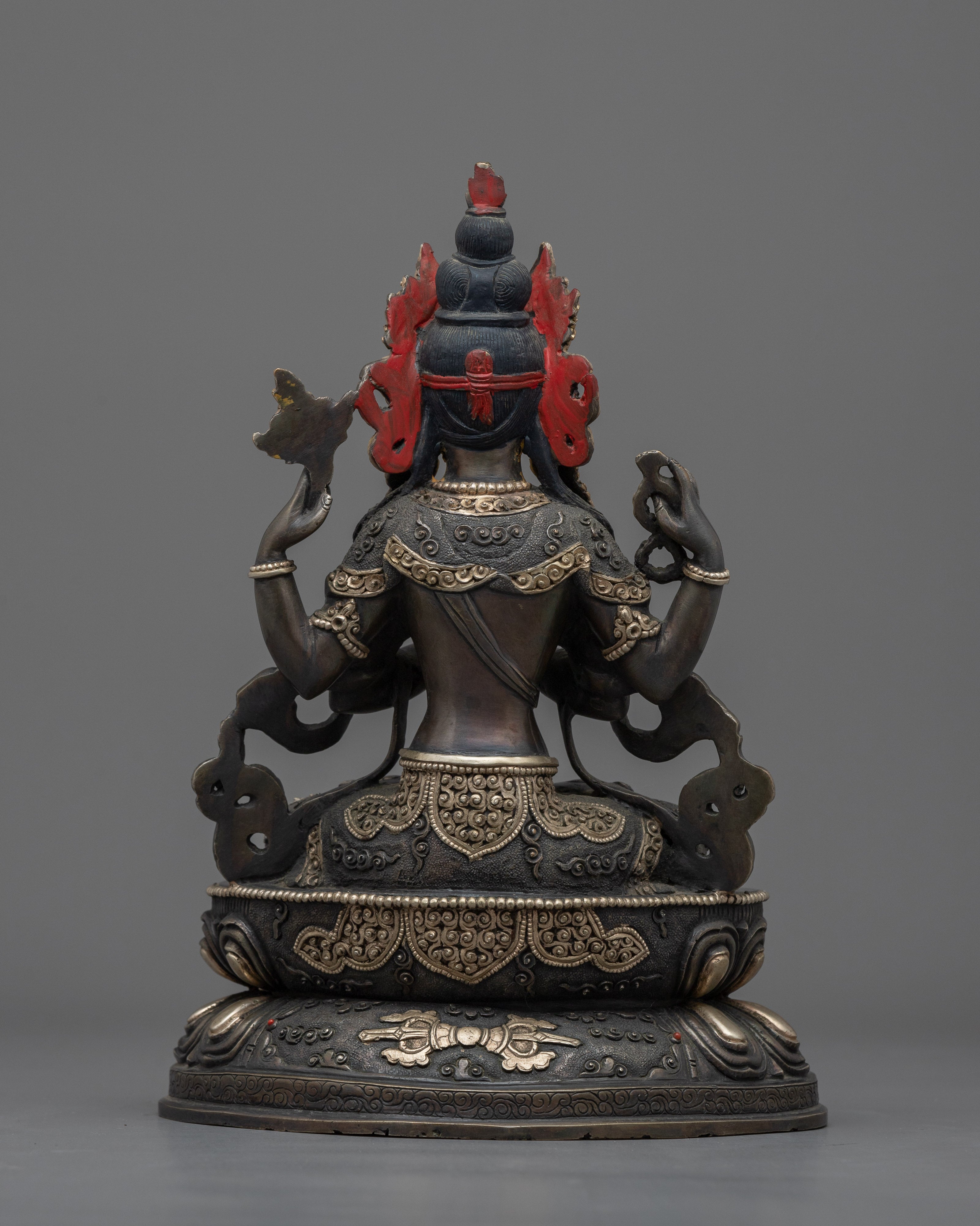 Chenrezig Oxidized Figurine | Symbol of Compassion and Enlightenment